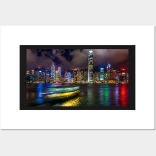 Cross The Harbour - Hong Kong River - Aesthetic Artwork Posters and Art